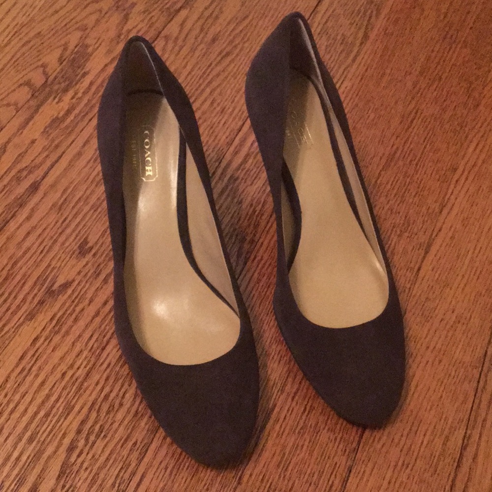 Coach suede heels